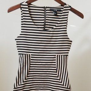 Striped Fitted Mini Dress